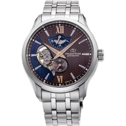 Orient Star RE-AV0B02Y00B Contemporary Semi-Skeleton Watch Stainless Steel Silver 41mm