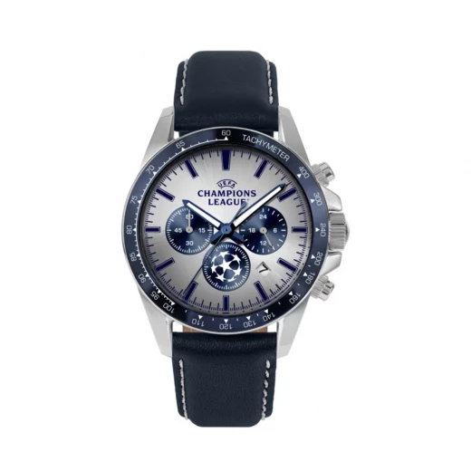 Jacques Lemans UEFA Champions League CL 104B Watch Stainless Steel Leather Strap 42mm