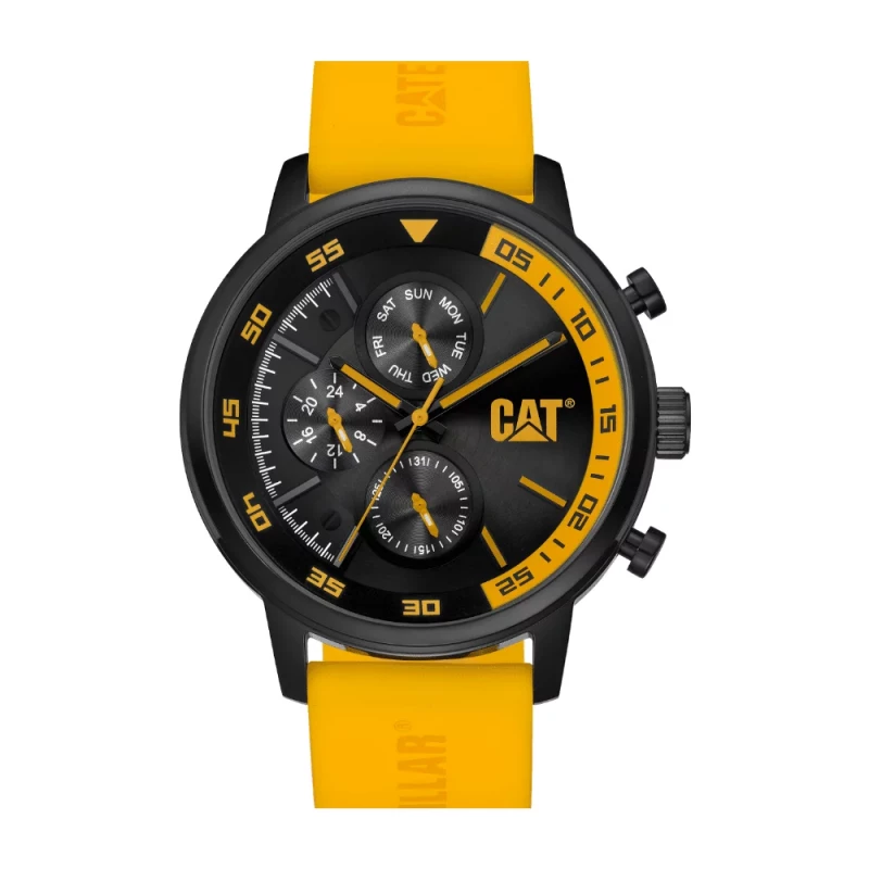 Cat Sail Yellow Watch Stainless Steel Case 46mm Water Resistant - CAT