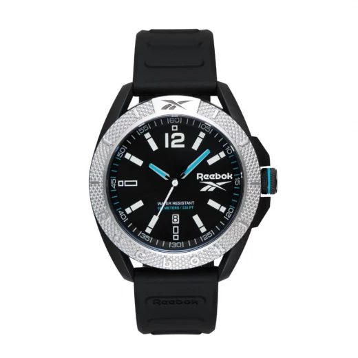 Reebok Griden Black Watch 44mm ABS Stainless Steel Case Metal Dial Silicone Strap 10 ATM Water Resistance Epson AX3 Movement 3HD Functions RV GRD G3 PBIB BW Reference Reebok Griden Black Watch 44mm ABS Stainless Steel Case Metal Dial Silicone Strap 10 ATM Water Resistance Epson AX3 Movement 3HD Functions RV GRD G3 PBIB BW Reference