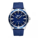 Reebok Courtside Blue Watch: 44mm Alloy Case, Silicone Strap, Date Display, 5 ATM Water Resistance, Epson AX32 Movement, 3-Hand Functionality, Sporty Design for Everyday Wear - Reebok