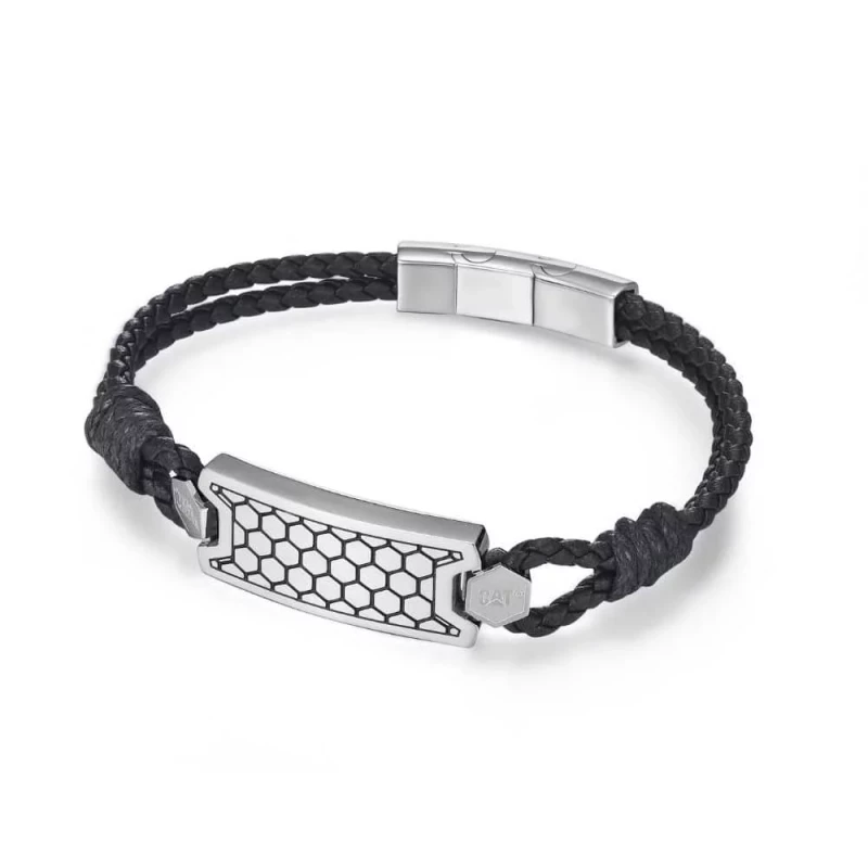 Cat J020B30112 Bracelet Stainless Steel Silver 20cm Adjustable Durable Accessory for Women, Featuring a Secure Clasp, Perfect for Everyday Wear and Special Occasions - CAT