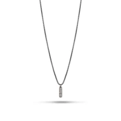 Cat J027N00155 Necklace Stainless Steel Silver Charm Pendant