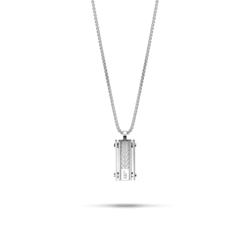 Cat J041N00122 Necklace Stainless Steel Silver Pendant for Women - CAT
