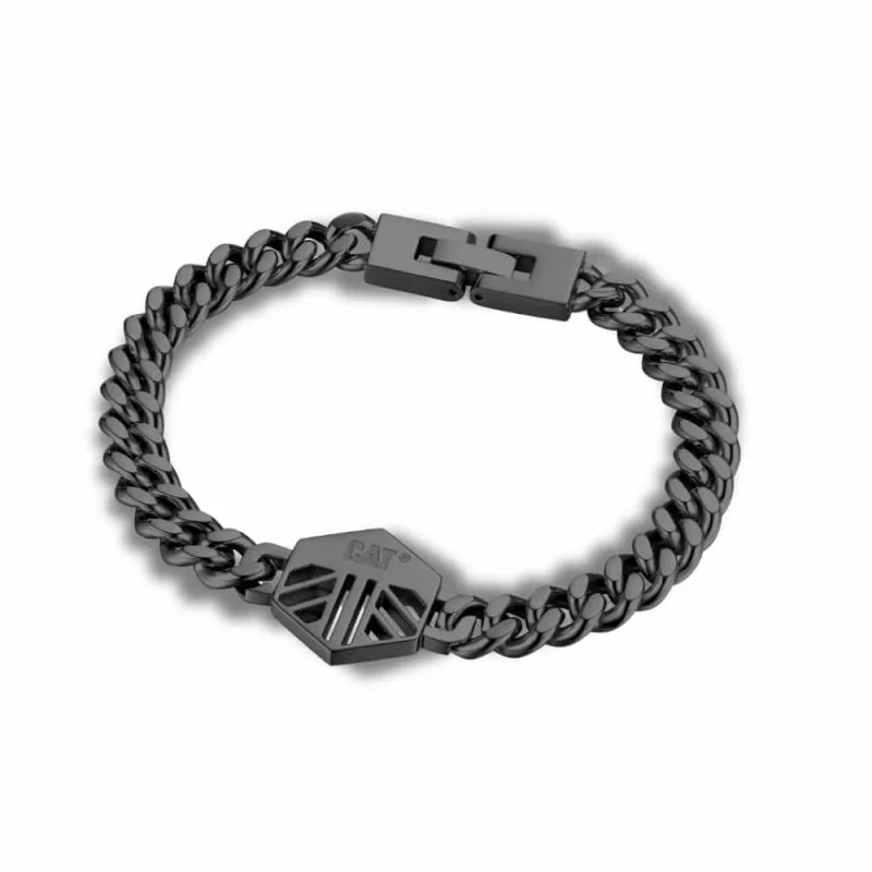 Cat J046B00111 Bracelet Stainless Steel Silver Women's Jewelry Elegant Design Durable Accessory Perfect Gift For Her Adjustable Size - CAT