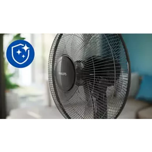مروحة فيليبس سلسلة 600 عامودية سوداء قطر الرأس 45 سم، 3 سرعات، تبريد هادئ - فيليبس - Image 7