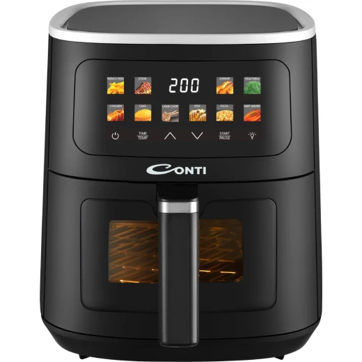 كونتي قلاية هوائية 8 لتر AF 8008W BK كونتي قلاية هوائية 8 لتر AF 8008W BK
