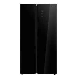CONTI REFRIGERATOR – 510L – A+ – SIDE BY SIDE – Black Glass
