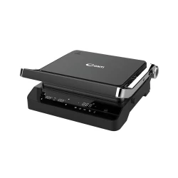 Conti Contact Grill 2000W Digital Black with 90 Degree Opening Angle and Timer Function for Even Cooking of Meats, Vegetables, and More. Perfect for Home Use