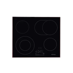 CONTI BI HOB 60CM – ELECTRIC – 4 BURNERS – CAST IRON – Black Glass