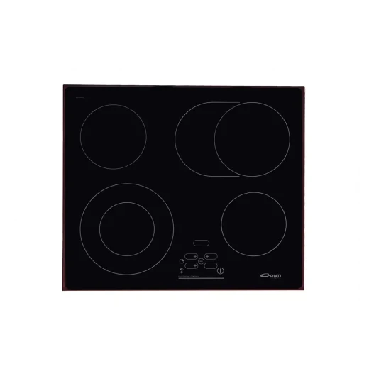 CONTI BI HOB 60CM – ELECTRIC – 4 BURNERS – CAST IRON – Black Glass CONTI BI HOB 60CM – ELECTRIC – 4 BURNERS – CAST IRON – Black Glass