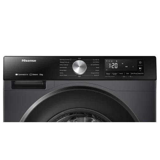 HISENSE WASHING MACHINE – 12KG – 1400 RPM-A+++ – Titanium - هايسنس - Image 4