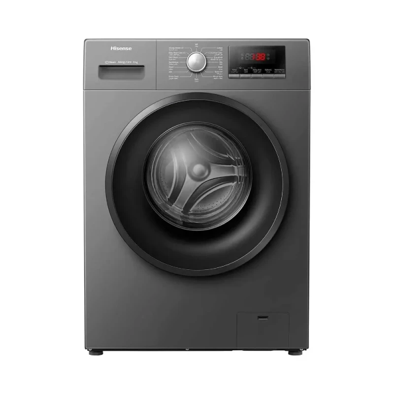 HISENSE WASHING MACHINE – 8KG – 1200 RPM-A+++(-46%) – Titanium - هايسنس