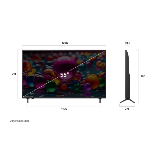 تلفزيون إل جي الذكي 55 بوصة UHD AI UA85 4K بتقنية HDR10 وجهاز تحكم AI Magic لعام 2025 - إل جي - Image 4