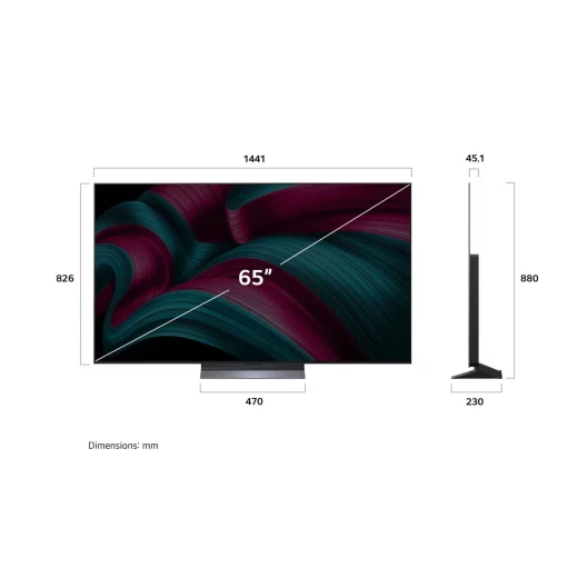 تلفزيون إل جي OLED evo AI C5 مقاس 65 بوصة بدقة 4K 144Hz مع جهاز تحكم AI Magic remote وواجهة webOS25 طراز عام 2025 - إل جي - Image 5