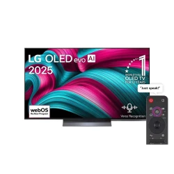 تلفزيون إل جي OLED evo AI C5 مقاس 55 بوصة بدقة 4K 144Hz مع جهاز التحكم AI Magic remote وواجهة webOS25 طراز عام 2025