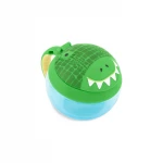 Skip Hop Zoo Crocodile Snack Container, Green, 7.5 oz, Leak-Proof