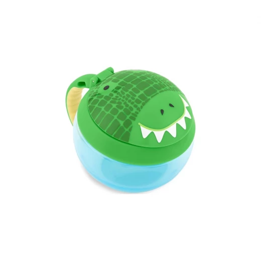 Skip Hop Zoo Crocodile Snack Container, Green, 7.5 oz, Leak-Proof Skip Hop Zoo Crocodile Snack Container, Green, 7.5 oz, Leak-Proof