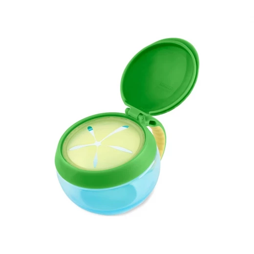 Skip Hop Zoo Crocodile Snack Container, Green, 7.5 oz, Leak-Proof - Image 2