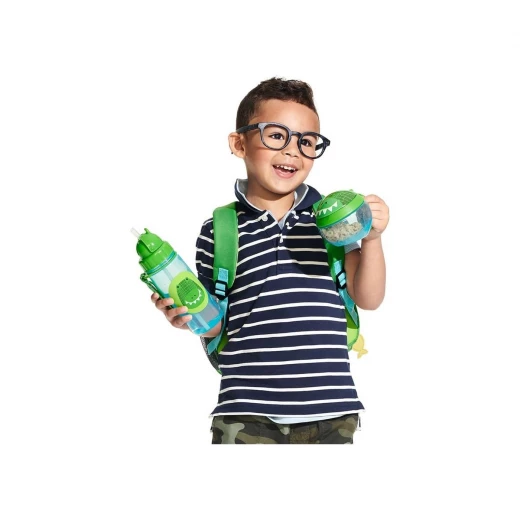 Skip Hop Zoo Crocodile Snack Container, Green, 7.5 oz, Leak-Proof - Image 3