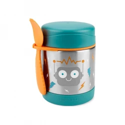 Skip Hop Spark Style Food Jar Robot, Insulated Stainless Steel, 325ml, Mint