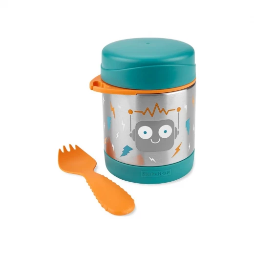 Skip Hop Spark Style Food Jar Robot, Insulated Stainless Steel, 325ml, Mint - Image 2