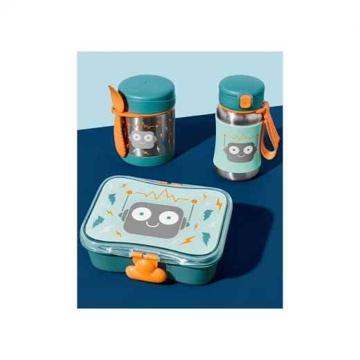 Skip Hop Spark Style Food Jar Robot, Insulated Stainless Steel, 325ml, Mint - Image 3