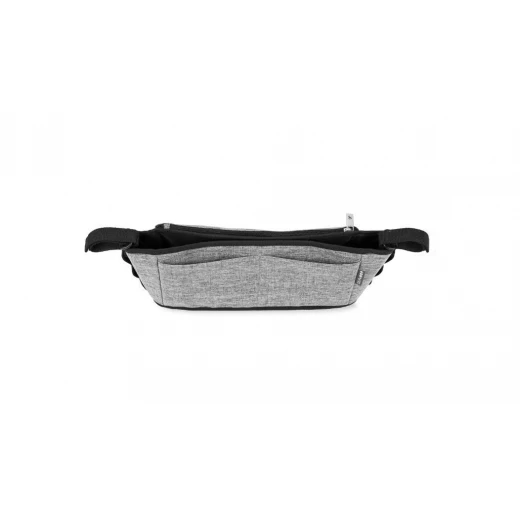 Skip Hop Grab and Go Ultra Stroller Organizer Grey Melange: Universal Fit, Multiple Pockets, Insulated Cup Holders, and Easy Access for Essentials - Image 2