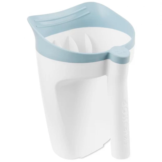 Skip Hop Wave Waterfall Baby Bath Rinser, Gentle Tear-Free Design, Ergonomic Handle for Easy Rinsing, Perfect for Infants and Toddlers, White Color, Holds up to 6 Ounces, 1 Count