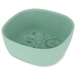 Skip Hop Squad Silicone Bowl with Suction Base, Green, Toddler Feeding