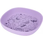 Skip Hop Squad Purple Silicone Baby Plate, Non-Slip, 6+ Months