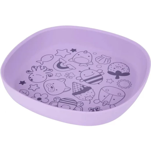 Skip Hop Squad Purple Silicone Baby Plate, Non-Slip, 6+ Months Skip Hop Squad Purple Silicone Baby Plate, Non-Slip, 6+ Months