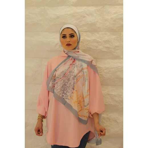 China Blossoms Floral Printed Hijab Lightweight Soft Scarf for Women 300x70cm - Kain - Image 4