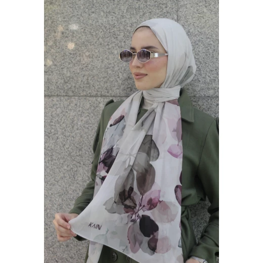 Kain Georgette Chiffon Hijab Scarf Purple 300x70cm Elegant Women's Shawl Kain Georgette Chiffon Hijab Scarf Purple 300x70cm Elegant Women's Shawl
