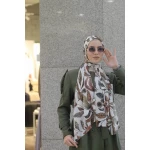 Kain Georgette Chiffon Hijab Scarf: Warm Autumn Colors, Soft & Lightweight, Extra Long 300x70cm for Women, Versatile Styling, Made in Egypt - Kain