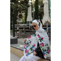 Color Muse Kain Georgette Chiffon Hijab: Elegant Scarf for Everyday Style, Soft & Lightweight Fabric, Exclusive Designs, Extra Long 300 x 70 cm, Made in Egypt (173 chars)