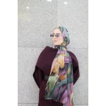 ستلا حجاب شيفون جورجيت للنساء، ناعم وخفيف الوزن، 300 × 70 سم - ستلا