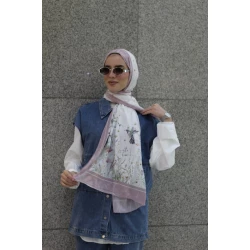 Love Bird Soft Georgette Chiffon Hijab Pink 300x70cm Lightweight Scarf
