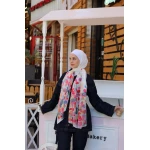 اي كاندي حجاب شيفون جورجيت أحمر 300 سم × 70 سم أناقة - اي كاندي