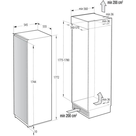 Gorenje FNCI517E62WF 235L Built-In Freezer NoFrost SmartInverter ConvertTotal ConnectLife FastFreeze 35 dB White - Gorenje - Image 3
