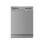 غسالة صحون شارب QW-MB612E-SS سعة 12 فرد، 6 برامج غسيل، سلتان، بتقنية Active Wash، لون فضي، لتنظيف فعال وسهل للأطباق وأدوات المطبخ - شارب