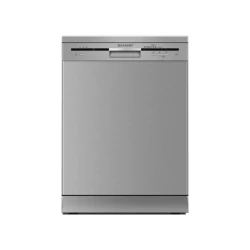 غسالة صحون شارب QW-MB612E-SS سعة 12 فرد، 6 برامج غسيل، سلتان، بتقنية Active Wash، لون فضي، لتنظيف فعال وسهل للأطباق وأدوات المطبخ