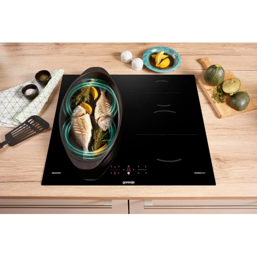 Gorenje GI6421BSC Built-in Electric Oven – 60cm Induction Cooktop – Black – Equipped with PowerBoost technology and a Bridge Zone for flexible and fast cooking, featuring a modern design and practical performance in the kitchen - Gorenje - Image 3
