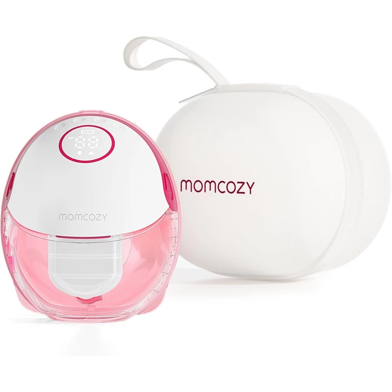 Momcozy M6 Hands-Free Wearable Breast Pump - Cozy Red, 24mm Flange, Comfortable & Discreet - Momcozy