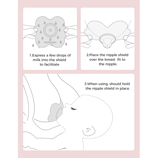 واقي حلمة الأمومة الزهري 20 ملم للأمهات المرضعات - خالٍ من مادة BPA/BPS - موم كوزي - Image 5