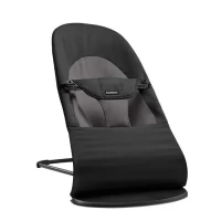 BabyBjorn Balance Soft Jersey Baby Bouncer Black, Suitable from Birth to Approximately 2 Years, Supports Up to 9kg as a Bouncer and 13kg as a Chair, Soft Jersey Fabric, Machine Washable at 40°C, Do Not Bleach or Tumble Dry