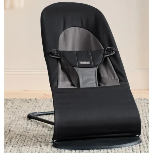 BabyBjorn Balance Soft Jersey Baby Bouncer Black, Suitable from Birth to Approximately 2 Years, Supports Up to 9kg as a Bouncer and 13kg as a Chair, Soft Jersey Fabric, Machine Washable at 40°C, Do Not Bleach or Tumble Dry - Image 2
