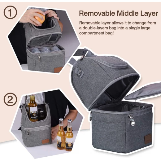 Momcozy Double-Layer Insulated Breastmilk Cooler Bag - Portable & Versatile for Bottles - Momcozy - Image 4