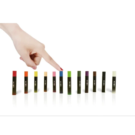 هيمي مجموعة ألوان زيتية باستيل 12 لونًا في علبة فاخرة بإغلاق مغناطيسي – ألوان باستيل زيتية ناعمة للرسم والتلوين والأعمال الفنية، مناسبة للمشاريع الإبداعية - هيمي - Image 3
