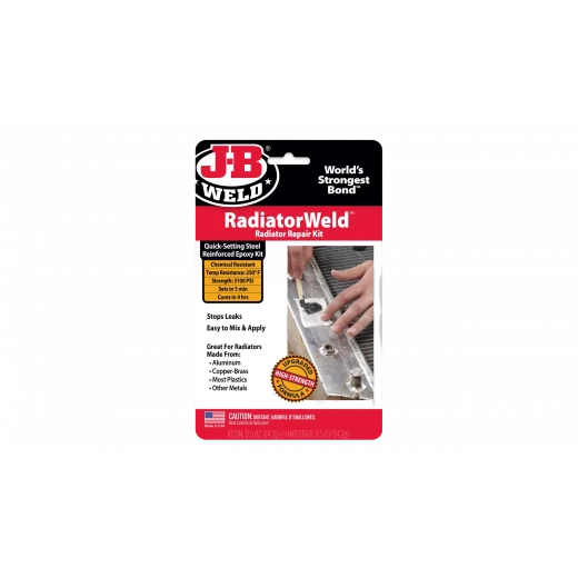 طقم إصلاح ردياتير J-B Weld RadiatorWeld - معدن وبلاستيك، مقاوم للحرارة والمواد الكيميائية طقم إصلاح ردياتير J-B Weld RadiatorWeld - معدن وبلاستيك، مقاوم للحرارة والمواد الكيميائية